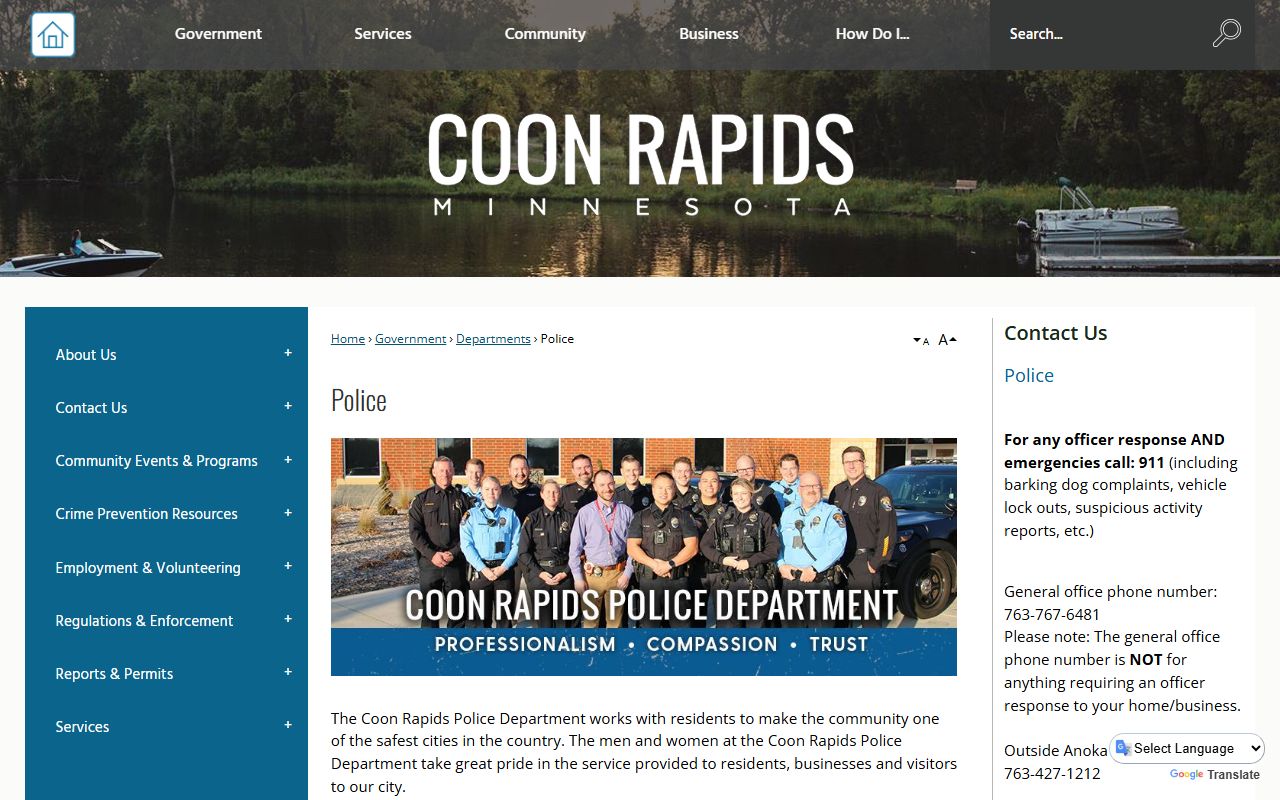 Anoka County sex offenders Coon Rapids Police Department
