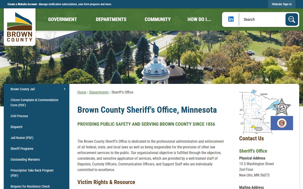 Brown County sex offenders Sheriff's Office