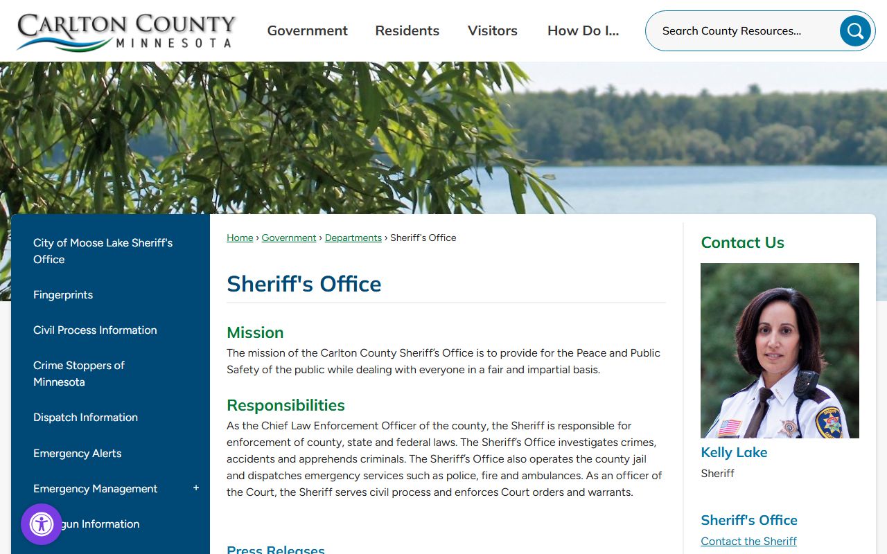 Carlton County sex offenders Sheriff's Office