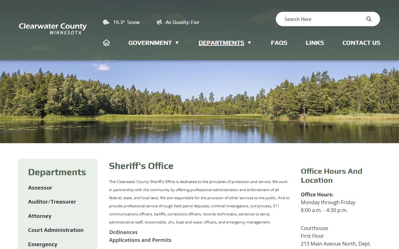 Clearwater County sex offenders Sheriff's Office