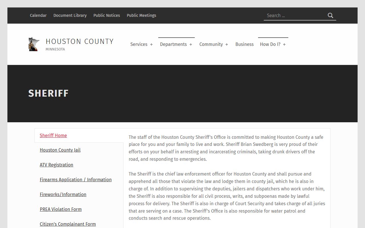 Houston County sex offenders sheriff's office