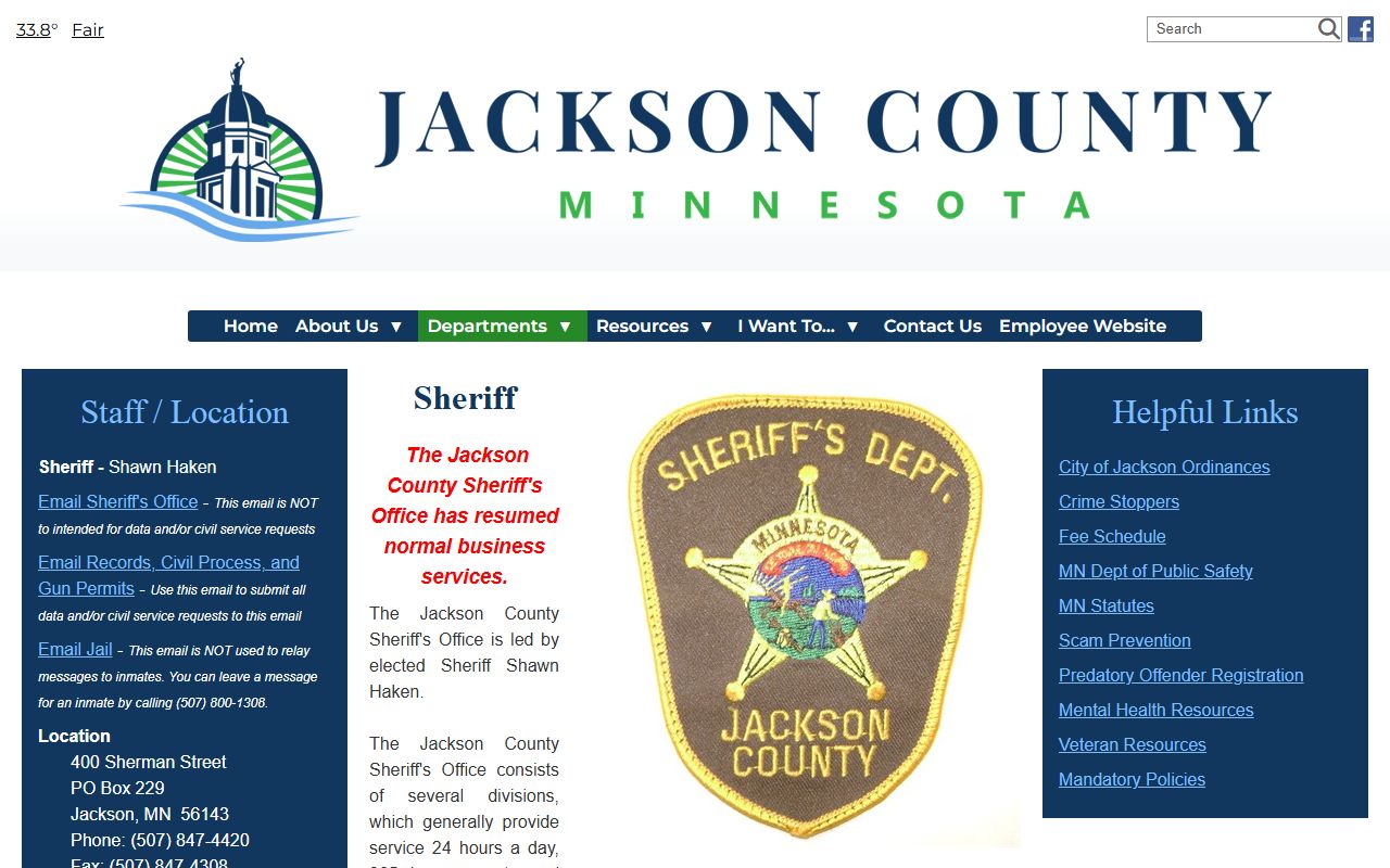 Jackson County sex offenders sheriff's office