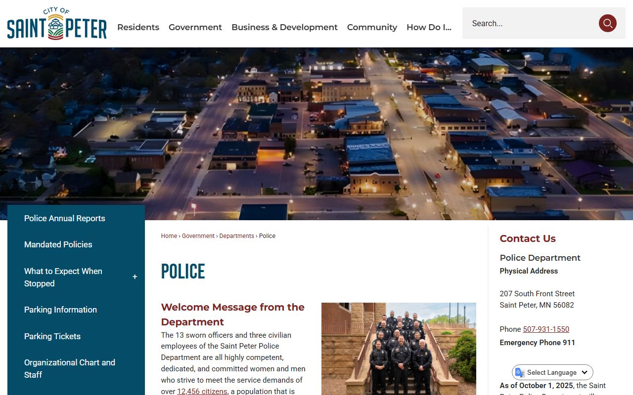 Nicollet County sex offenders St. Peter Police Department registration