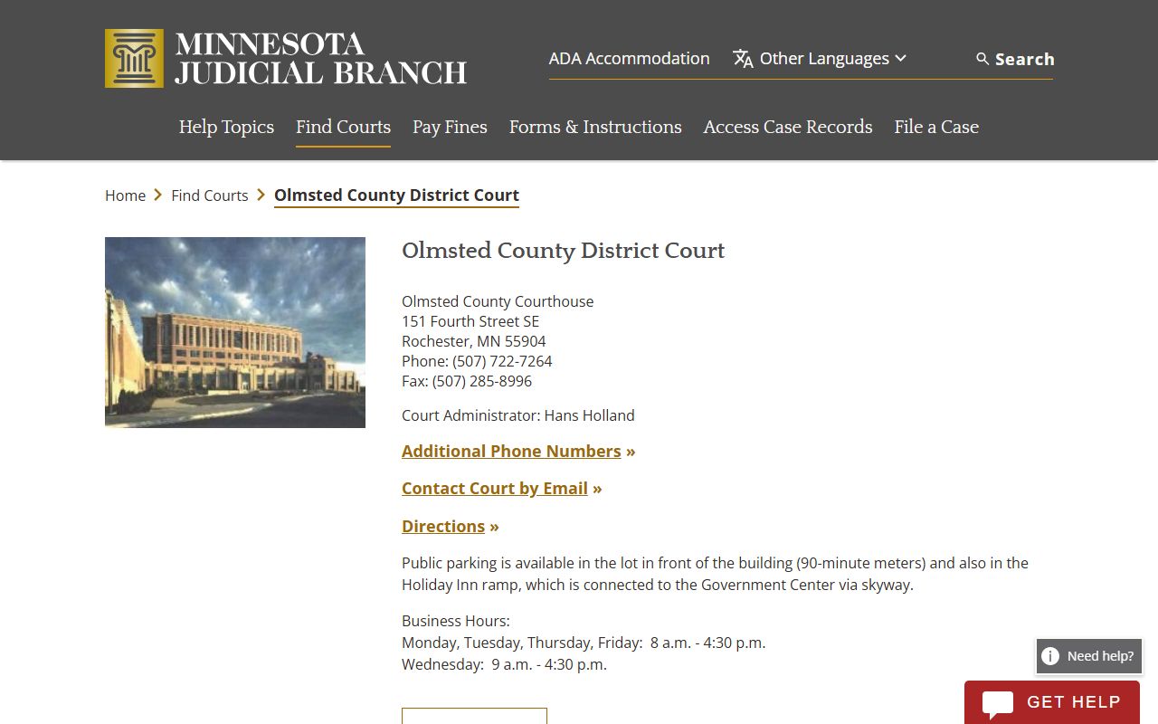 Olmsted County sex offenders district court Rochester Minnesota
