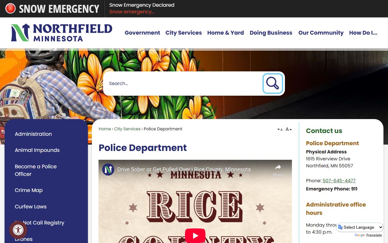 Rice County sex offenders Northfield Police Department