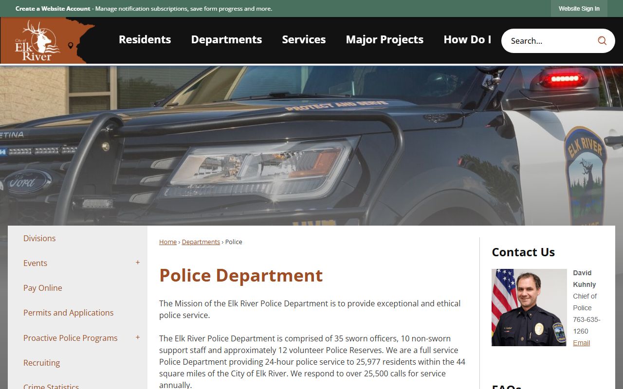 Sherburne County sex offenders Elk River Police Department