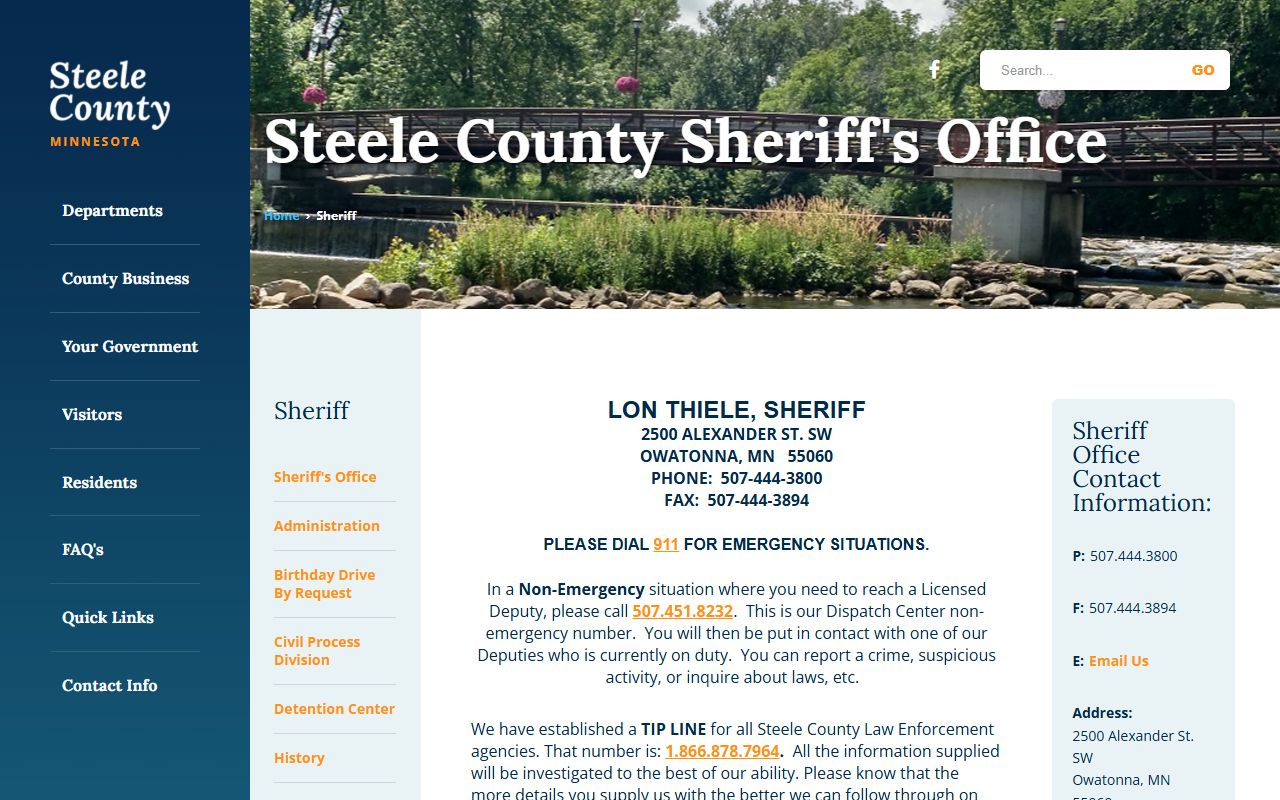 Steele County sex offenders Sheriff's Office